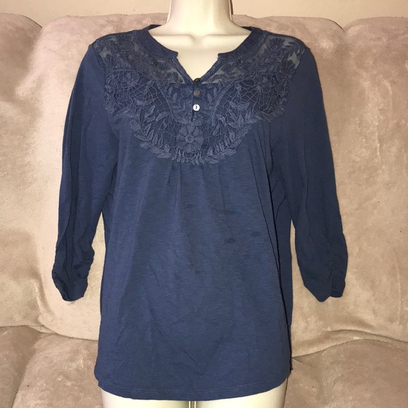 Style & Co. Petite PL blue top 💕 - Picture 2 of 5